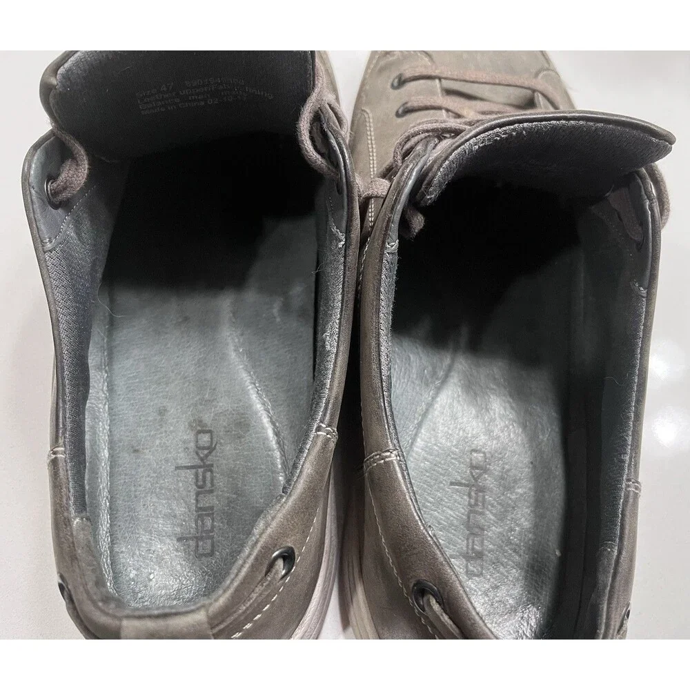 Dansko Vaughn Mens US 13.5-14 EU 47 Gray Milled Nubuck Leather Walking Shoe